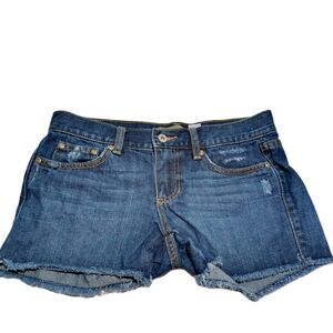 Gap Jean Short Distressed Cut-Off Denim Women's Size 2 Ultra Low Waist Shorts